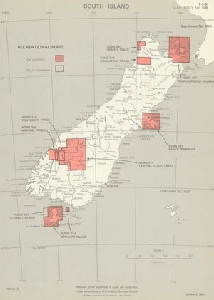 South Island. Recreational maps.