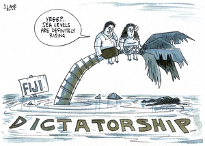 Fiji dictatorship. "Yeeep...Sea levels are definitely rising." 18 June, 2007