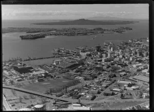 Auckland City and Harbour, including Rangitoto Island in the background