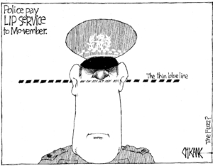 Police pay lip service to Movember. The thin blue line. The fuzz? 10 November, 2007