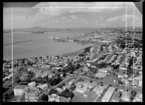 Shelly Beach Road in the foreground, Herne Bay, Auckland