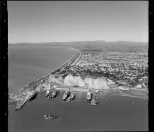 Napier Port with the Bluff Hill and city in the background