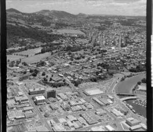 Whangarei, showing Hatea River and marina on right