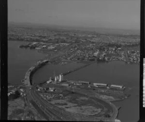 Overlooking the Mangere Bridge and Port, Onehunga, Auckland