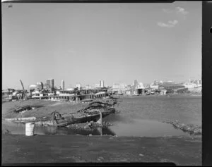 Old ferries for reclamation, Westhaven, Auckland