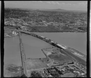 Construction of Mangere Bridge, Onehunga, Manukau, Auckland