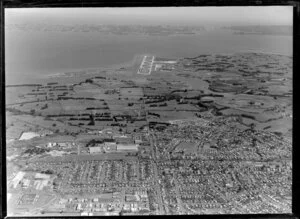 Wiri, with Mangere International Airport in the distance, Manukau, Auckland