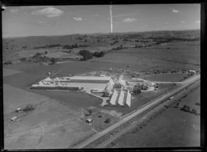 Morrinsville, Matamata-Piako District, featuring New Zealand Farmers Fertiliser Company plant