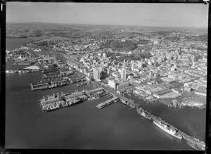 Auckland City wharf area with viaduct basin