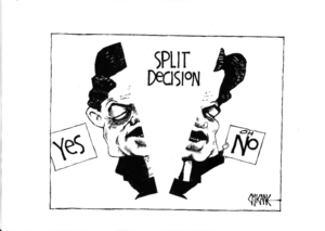 Split decision. 24 September, 2008
