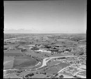Outskirts of Kaiapoi, Canterbury, including the freezing works