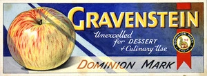 [Moran, Joseph Bruno], 1874-1952 :Gravenstein, unexcelled for dessert & culinary use / Dominion Mark Fruit, N. Z. [1931-1935].