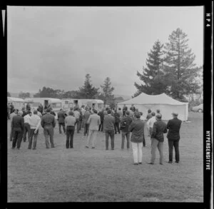 Group of men at the Forest and Machinery Expo