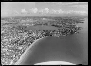 Takapuna, Auckland, including Lake Pupuke in the background