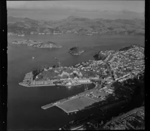 Port Chalmers, Dunedin with container wharf