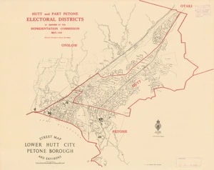 Hutt and part Petone electoral districts, as defined by the Representation Commission May, 1946.