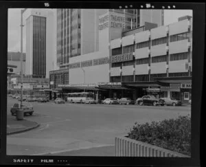 Queen Street, Auckland, showing the Theatre Centre (Westend, Odeon, St James, Regent)