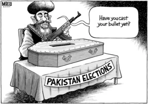 Pakistan elections. "Have you cast your bullet yet?" 29 December, 2007