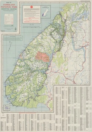 Map of Fiordland National Park shooting blocks / drawn by J.G. Smith.