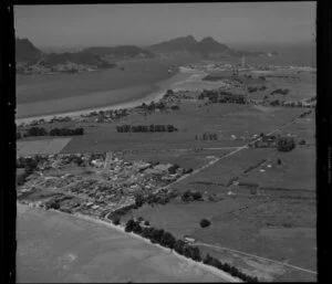 Coastal view featuring One Tree Point, Whangarei Harbour, Northland Region, including Marsden Point Oil Refinery in background