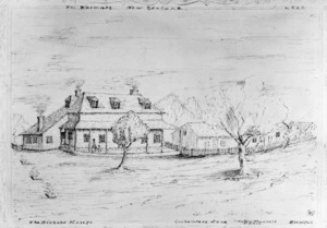 Hutton, Thomas Biddulph, 1824-1886 :The Waimate, New Zealand, the Bishop's house. March 1850 [copied by] J. R. M. [or J R W]