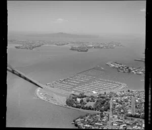 Waitemata Harbour including Westhaven Marina and approach to Auckland Harbour Bridge