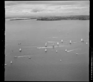 A yacht race on the Waitemata Harbour, Auckland Regatta event