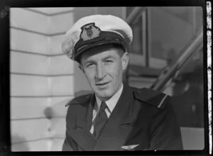 Commander K B Fitton (DFC), pilot, New Zealand National Airways, (NAC)