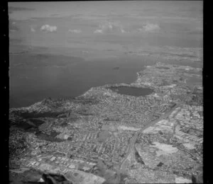 Forrest Hill, north of Takapuna, from high altitude