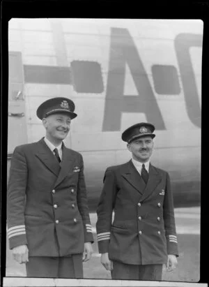 Captain A C Bray and unidentified crew member, British Overseas Airways Corporation (BOAC)
