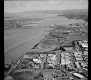 Industrial area and Pikes Point, Onehunga, Auckland