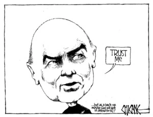 Winter, Mark 1958- :"Trust me." ... but as a backup maybe God will have to defend for NZ? 28 August 2011