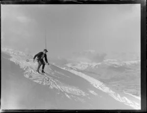 Ski-ing down Coronet Peak