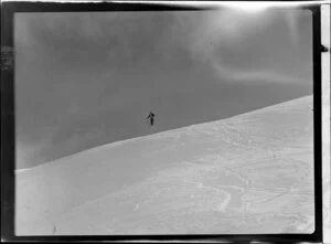 Skier on Coronet Peak