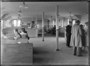 New Zealand National Airways Corporation, waiting room at Paraparaumu Airport