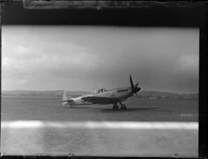 Royal Navy Supermarine Seafire from the HMS Theseus at Whenuapai airbase