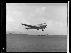 Dakota ZK-AOJ aircraft Piopio, New Zealand National Airways Corporation