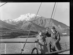 Man and woman on board the SS Earnslaw, Lake Wakatipu, Central Otago