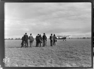 Group watching the Canterbury Aero Club landing competition