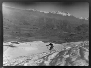 Skier on Coronet Peak, Queenstown