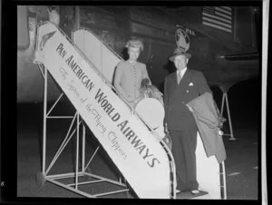Mr and Mrs S Kendrick-Guernsey arriving on Pan American World Airways