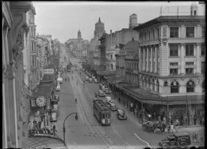 View of Queen Street from Security buildings, Auckland