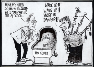 Scott, Thomas, 1947- :"Hush, my child. Go back to sleep. We'll talk after the election..." Dominion Post, 7 July 2005.