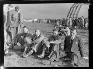 Waikato Air Pageant, from left are N G Campbell, J Whyte, K H Williams and M N F North from Auckland
