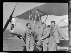 From left, R Henderson, W Annan, F Anscombe, Alexandra Aero Club