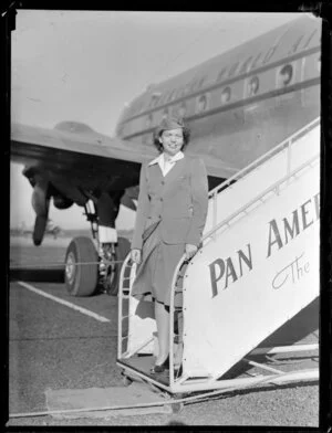 Miss C Green, stewardess for PAWA
