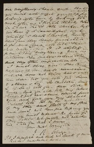 Letter to his mother