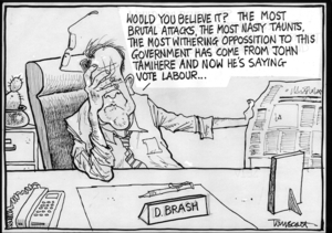 'Would you believe it? The most brutal attacks, the most nasty taunts, the most withering opposition to this government has come from John Tamihere and now he's saying vote Labour..." 8 April, 2005.