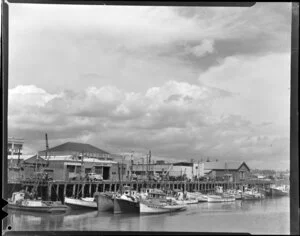 Fishing fleet, Auckland market wharf