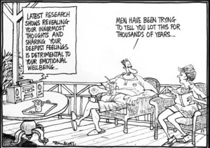 Scott, Thomas, 1947- :'Men have been trying to tell you lot this for thousands of years...' Dominion Post, 11 September 2004.